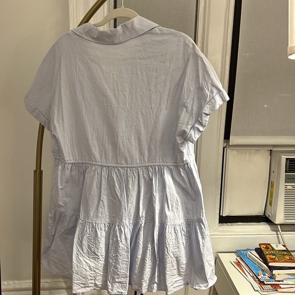 Light Blue Button Down Dress - Picture 2 of 3